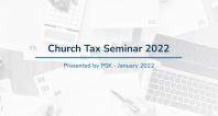 Charitable Contributions | Church Tax Seminar 2022